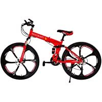 Novokart Bicicleta Plegable- Unisex- para Adulto- Rojo- 21 velocidades